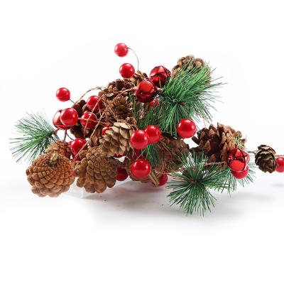 China New Christmas Decoration LED Copper Wiring Lamp String Pine Cones Pine Needles Decorations Lights For Home Shop Room for sale