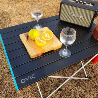 China Contemporary Portable Camping Tables With Aluminum Table Top Hard-topped Folding Table In A Bag For Picnic Camp Beach Boat for sale