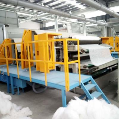 China Non Woven Textile Machinery Automatic Small Wool Double Doffer Carding Machine for sale