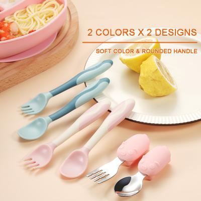 China No Fear Of High Temperature 5 Pcs Set Baby Silicone Feeding Children Eco Friendly Tableware Set Wholesale for sale