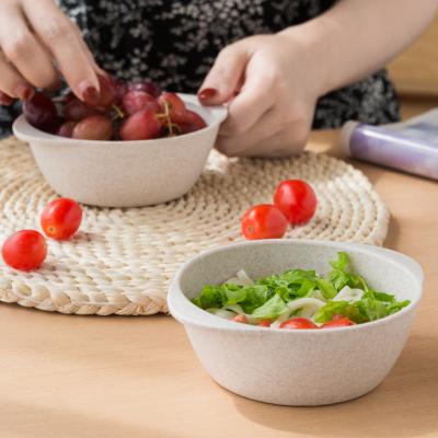 China Wheat Straw Material Serving Small Bowl Wheat Straw Binaural Design Children's Bowl Double Ear Design for sale