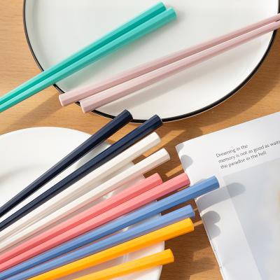 China 5 Viable Pairs Octagonal High Temperature Resistant Utensils Logo Custom Chopsticks Clear Color Chopsticks 23cm Pet Kitchen Custom Made for sale