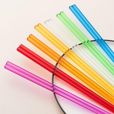 China China Viable Supplier Reusable Cheap Wholesale Rainbow Chopsticks Travel Transparent Chopsticks for sale