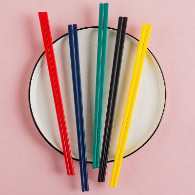 China Viable Custom Food Grade Tableware Logo Multi Colors Reusable Plastic Wedding Fiberglass Sushi Chopsticks Chinese Fiberglass for sale