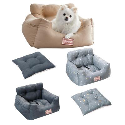 China Fabric: Canvas (Filled With PP Cotton) Best Selling Canvas Fabric (Filled With PP Cotton) Super Soft Canvas Kennel Dog Car Booster Seat Cotton Kennel for sale