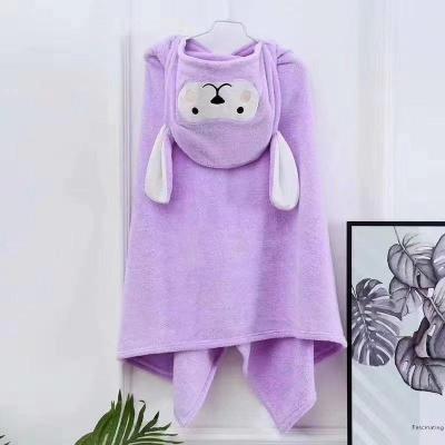 China Viable Style Cat And Dog Bath Cute Robe And Hooded Bath Towel Soft Absorbent Soft Pet Dog Bath Towel for sale