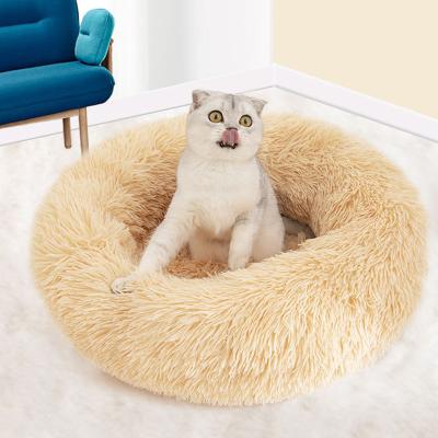 China Make Pets Heat Best Donut Dog Bed Soothe Pet Bed Cat Cotton Kennel for sale