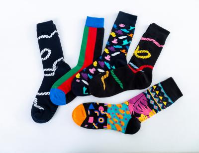 China Sporty high quality fashion happy socks for plus size men for sale