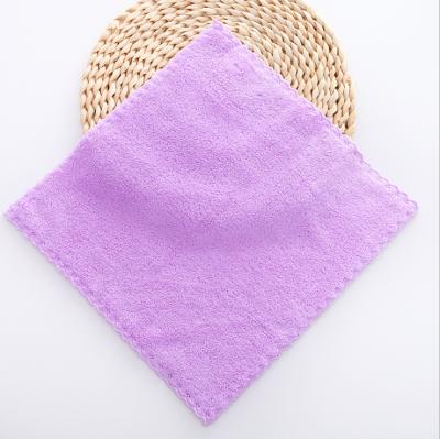 China Wholesale Custom Logo Hotel Kitchen Kitchen Cleaning Towel Square Purple Pink Blue Microfiber Compressed Cloth Towel for sale