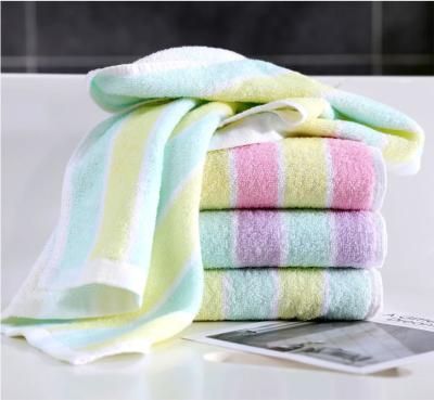 China Cheap Viable Thin Stripes Cotton Face Cotton Hand Towel Colorful Hotel Kitchen Use for sale