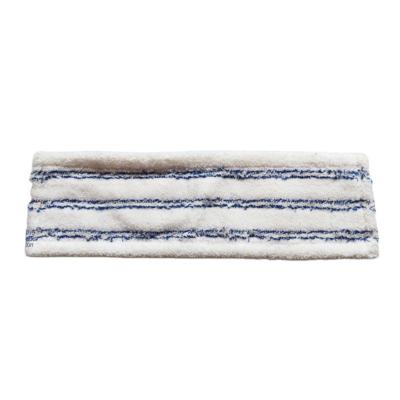 China Viable Blue And White Striped Wet Dry Variable Pads Wipe Head Replacement Mop Cleaning Pad for sale