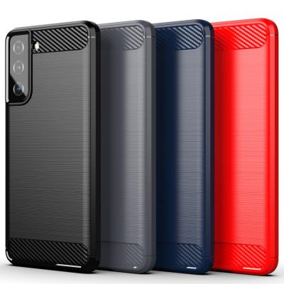 China Cheap Price Unique Samsung Galaxy S30 S21 S30 Ultra Case Carbon Fiber TPU Rubber Phone Case For Samsung S30 Cover for sale