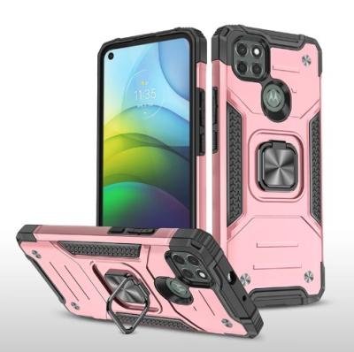 China Shockproof Strong Armor Case For MOTO G9 G9 PC Phone Back Stand 2in1 TPU Game Armor Phone Case Magnetic Ring for sale