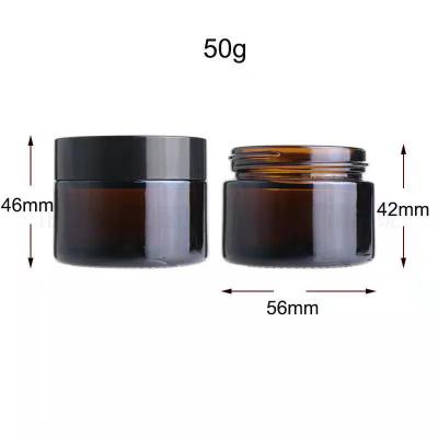 China Round 20g 30g Recyclable Cream Jar Brown Cream Jar 50g Small Round 20g 30g Cosmetic Sample Sub Bottle for sale