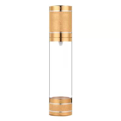 China 15ml30ml50ml Stain 15ml30ml50ml Alumina Rolling Gold Sand Vacuum Spray Bottle Cosmetic Cream Portable Cosmetic Pump Airless Bottle for sale