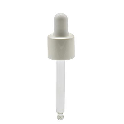 China Glass Tube Pipette Dropper Silicone Non Refillable Smooth White Bulb for sale