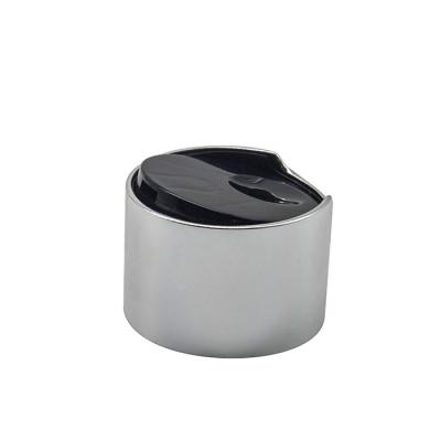 China Non Spill China Suppliers Cosmetic Aluminum Double Disc Top Cap For Bottle for sale