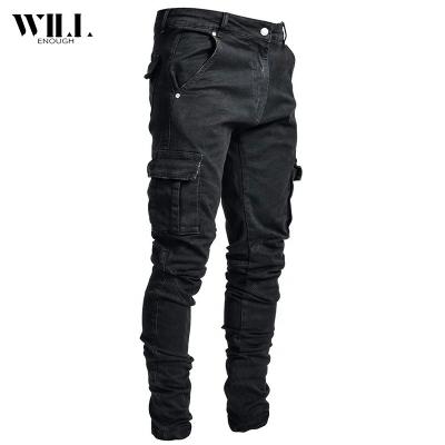 China New Stock Men's Breathable Jeans Pocket Leg Side Pants, Skinny Jeans, Mens Jeans for sale