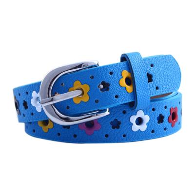 China 2021 Hot Sale Children's Amazon Hole Grommets Flower Hollow Butterfly Flower Hole Kids Belts Boys Girls Toddler Classic Belts for sale