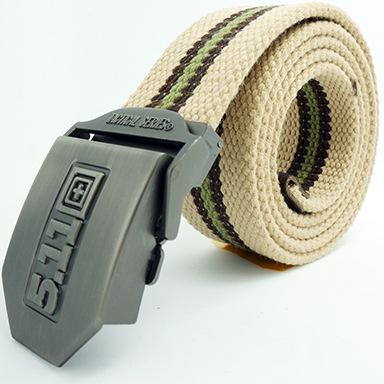 China Custom Custom Webbing Belt Military Belt Canvas Thickened Cotton Canvas Belt Men's Polyester Canvas Belts With Metal Buckles for sale