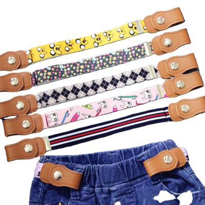 China Hot Selling Elastic Stretch Amazon Patent Kids Elastic Adjustable Stretch Without Buckle Belt School Kids Belt for sale