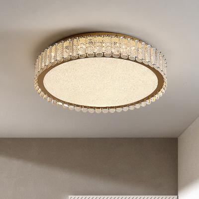 China Wholesale LED K9 Crystal Round Ceiling Lighting Decorative Fixtures Outdoor Postmodern Modern Ceiling Mounted Light for sale