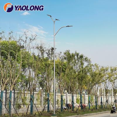 China Garden/Street Yaolong 8M Road Lamp Post Aluminum Solar Street Light Pole Hot Dipped Galvanized Solar Light Pole for sale