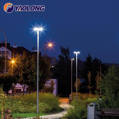 China New Garden Yard / Street Design Outdoor Round Tapered One Arm Lighting Pole Light Column for sale