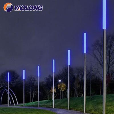 China Garden / Street SSA Square Double Straight Aluminum Arms Anodizing Powder Coating Lighting Lamp Pole for sale