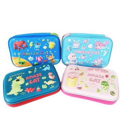 China Schools & 3D Offices Emboss Cute Pen Bag Stationery Case Pencil Case PU Leather Bag Storage Bag Student Kids Portable Small Art Set for sale