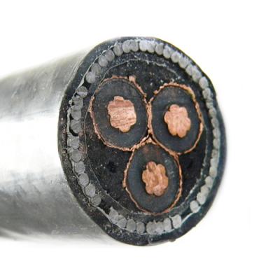 China Underground medium voltage 3 core 30mm xlpe pvc waterproof copper armored power cable for sale