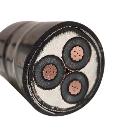 China Underground medium voltage 11kv 3 3 kv 10mm2 95mm2 xlpe medium core pvc copper armored power cable for sale