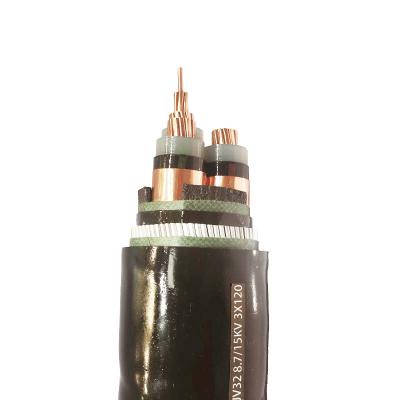 China Voltage 3 core 8.7/15kv 120mm underground medium xlpe solid copper power cable price for sale