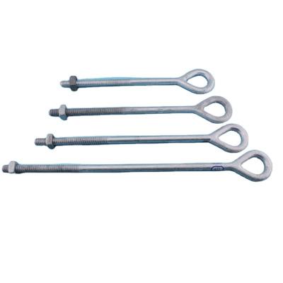 China Carbon Steel Hot Dip Galvanized Forged Oval Eye Bolts With Square Nut for sale