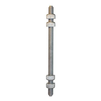 China Pole Hardware Line Galvanized Double Wire Arming Bolts / Stud Bolt And Nut For Power Hardware for sale