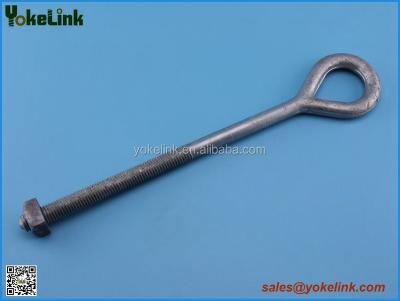 China Carbon Steel Forged Oval Threaded Shank Eye for sale