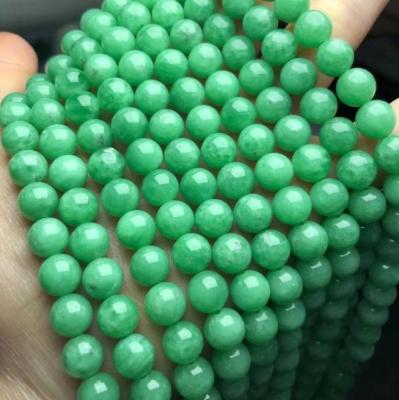 China Round Natural Green Pleochroic / Pleochroism 8mm Angelite Gemstone Beads for sale