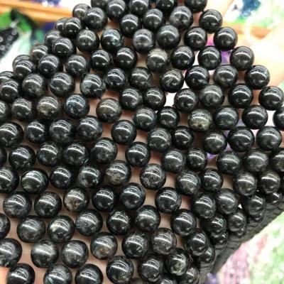 China Round Natural Pleochroic / Pleochroism 8mm Astrophyllite Gemstone Beads for sale