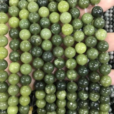 China Phosphorescent / Phosphorescence 10mm Loose Beads New Round Natural Canadian Jade Gemstone for sale