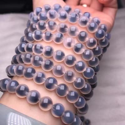 China Classic 10mm round candy agate chalcedony gemstone bracelet for sale