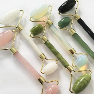 China Glow In The Dark / Phosphorescent Gemstone Massage Roller Guasha Semi Precious Stone Facial Roller for sale