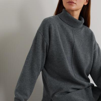 China Anti-Wrinkle VSCOO Turtle Neck Sweater Neck Loose Long Sleeve Sweater Top Knit Jumper Sweater for sale