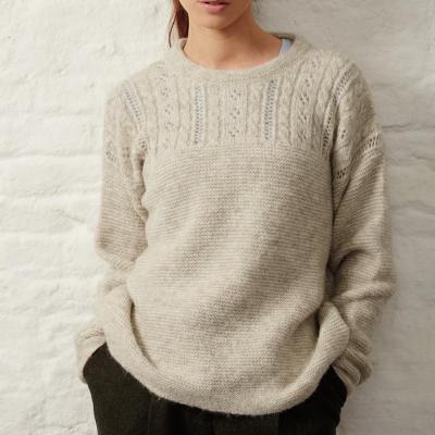 China 2021 Anti-wrinkle fashion long sleeve knitted top women's rib sweater jumper for sale