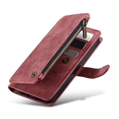 China Anti-drop Magnetic Clasp Phone Cover For iPhone 12 Pro Max Wallet Case With Card Holder PU Leather Kickstand Card Slots for sale