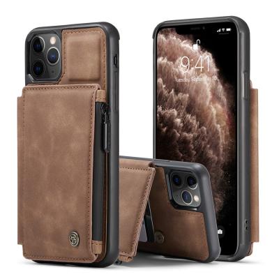 China 2021 Luxury Leather Anti-Fall Wallet Case Flip Cover For iPhone 11 10 x 8 7 6 plus 12 12 pro 12 pro max for sale