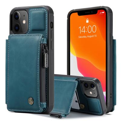 China Anti-drop Shockproof 2 in 1 Silicone PC Cell Phone Case For iPhone Case With Credit Card Holder For Iphone13 12 11 pro 6 7 8 XR Max Xs Max for sale