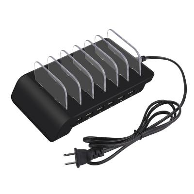 China Tablet USB Charging Station Dock 6-Port Fast Charging Docking Station For Multiple Devices Multi Device Charger Organizer for sale