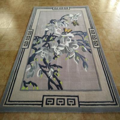 China Modern 100% acrylic handmade high grade circular rug for hotel bedroom for sale