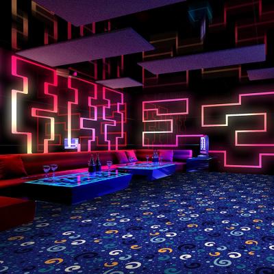 China New design fire resistant colorful stylish ktv room carpet for sale