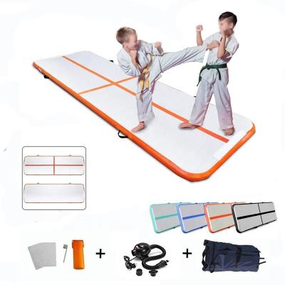 China Waterproof Customize Color 3m 4m 5m Size Arts Taekwondo Yoga Gymnastics Landing Collapse Inflatable Air Track Cheerleading 6m for sale